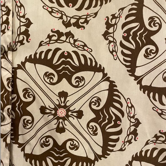 Brown Pattern Button Up - Picture 3 of 3